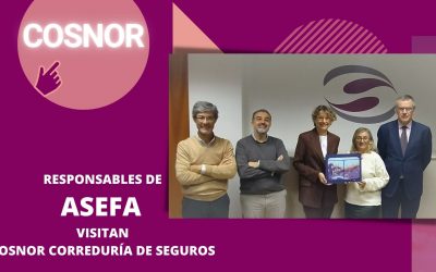 COSNOR CORREDURÍA DE SEGUROS, ha recibido la vista de los responsables territoriales de la Compañía de Seguros especializada en Seguros de Construcción ASEFA.